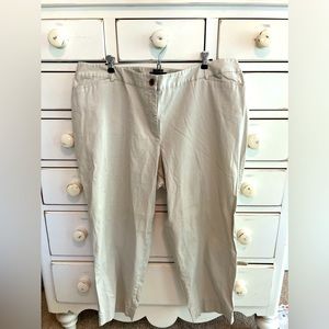 Talbots Cream Crop Pants Size 22W